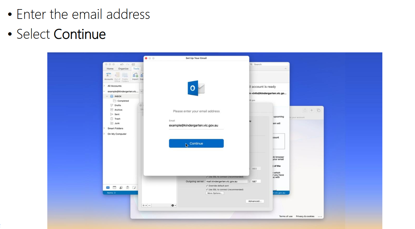 Access 365 email account in Outlook for Mac source image 5