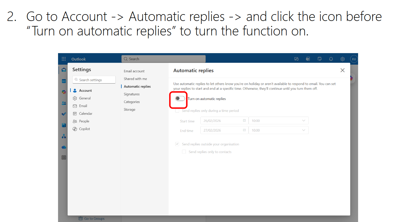 How to create Out Of Office autoreply source image 3