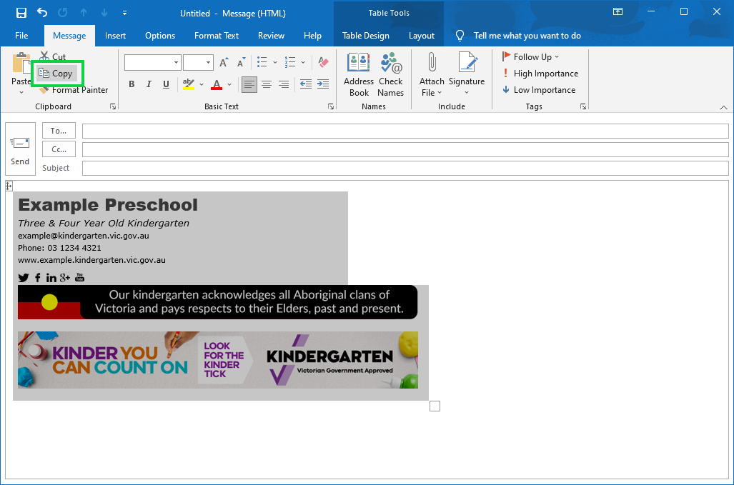 Tip – Add the Kindergarten Tick to your email signature source image 6