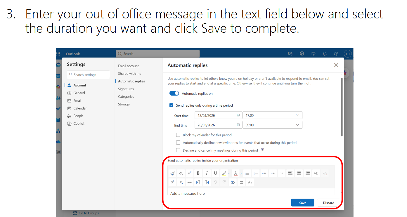 How to create Out Of Office autoreply source image 4