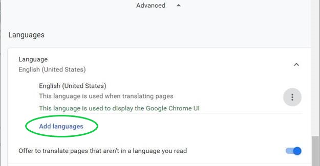 Set Chrome spell check to English (Australia) source image 4