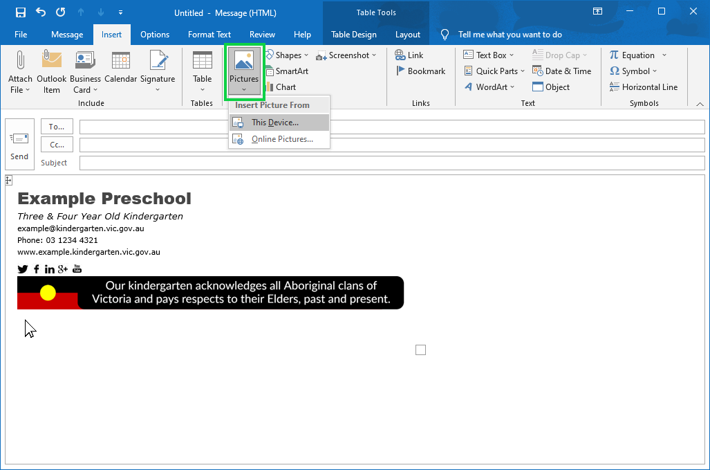Tip – Add the Kindergarten Tick to your email signature source image 4