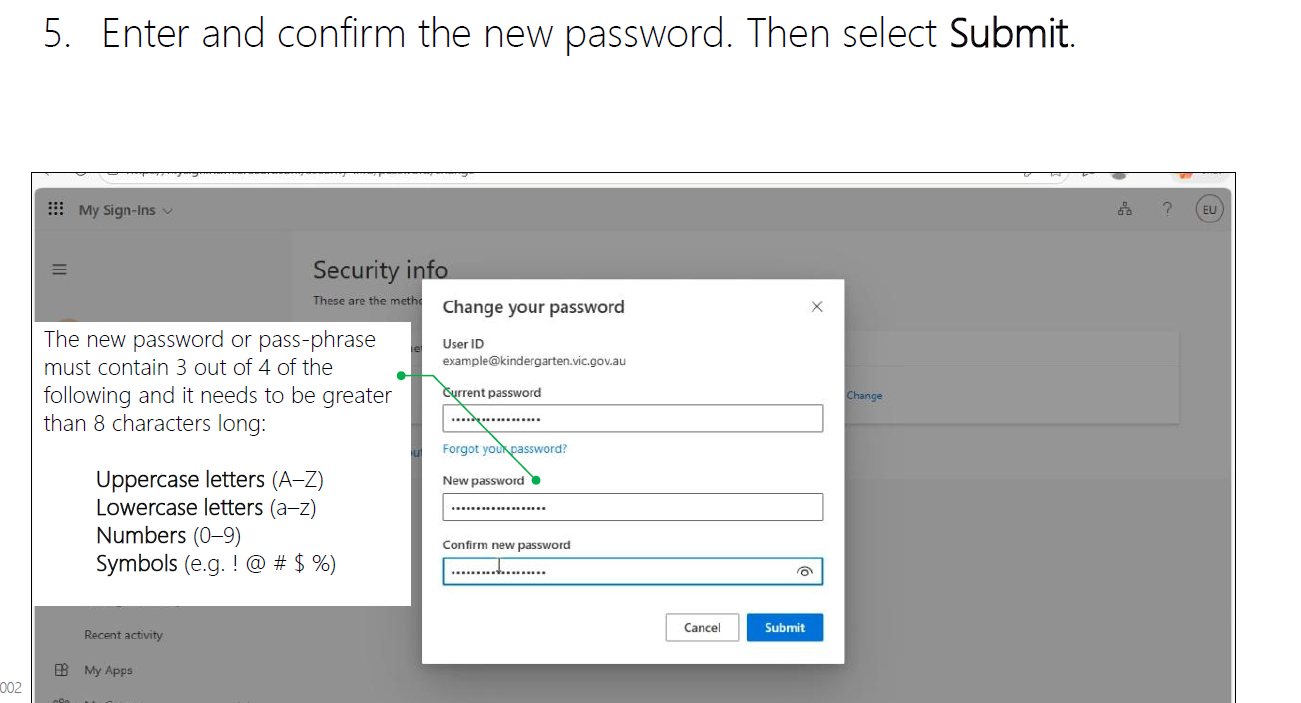 How to update your password source image 6