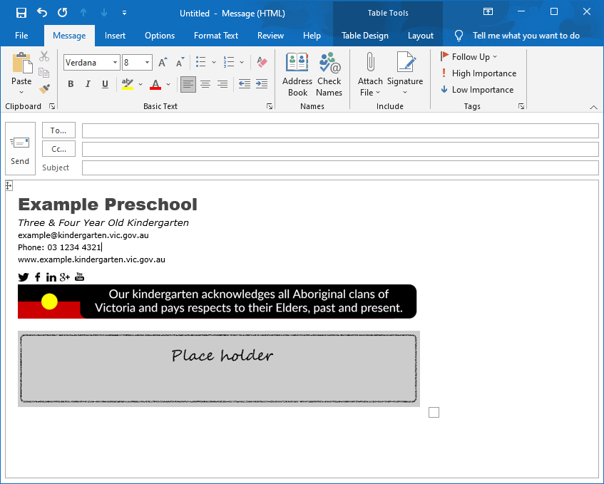 Tip – Add the Kindergarten Tick to your email signature source image 3