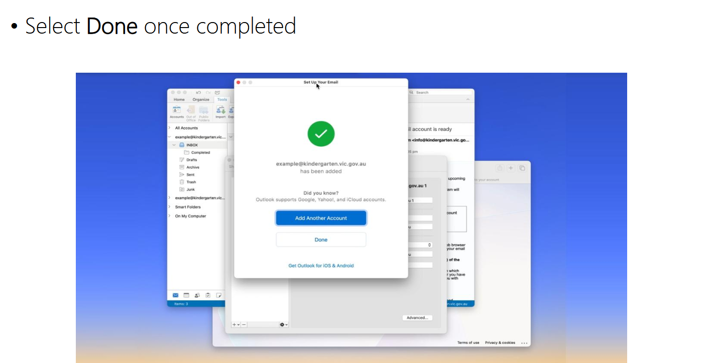 Access 365 email account in Outlook for Mac source image 8