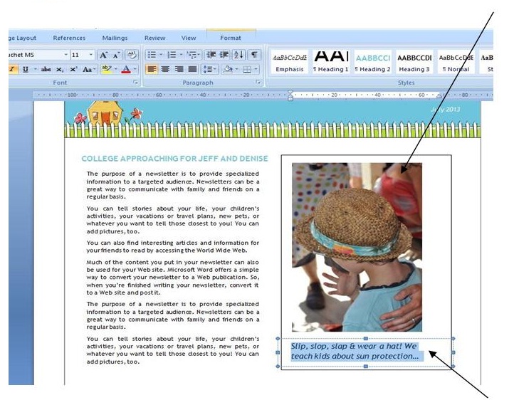 Create a Newsletter in Word 2007 source image 4