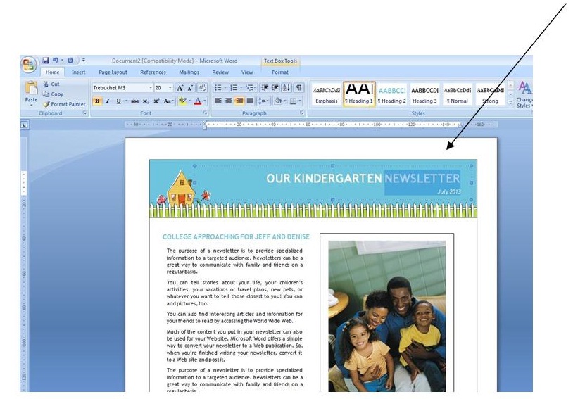Create a Newsletter in Word 2007 source image 3