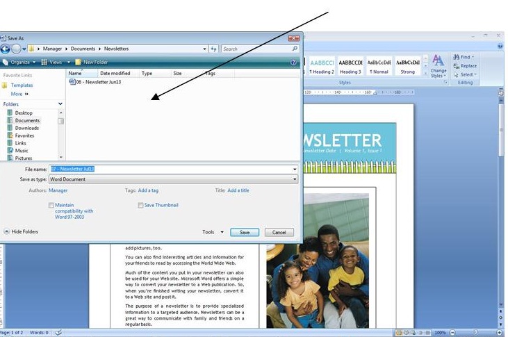 Create a Newsletter in Word 2007 source image 2