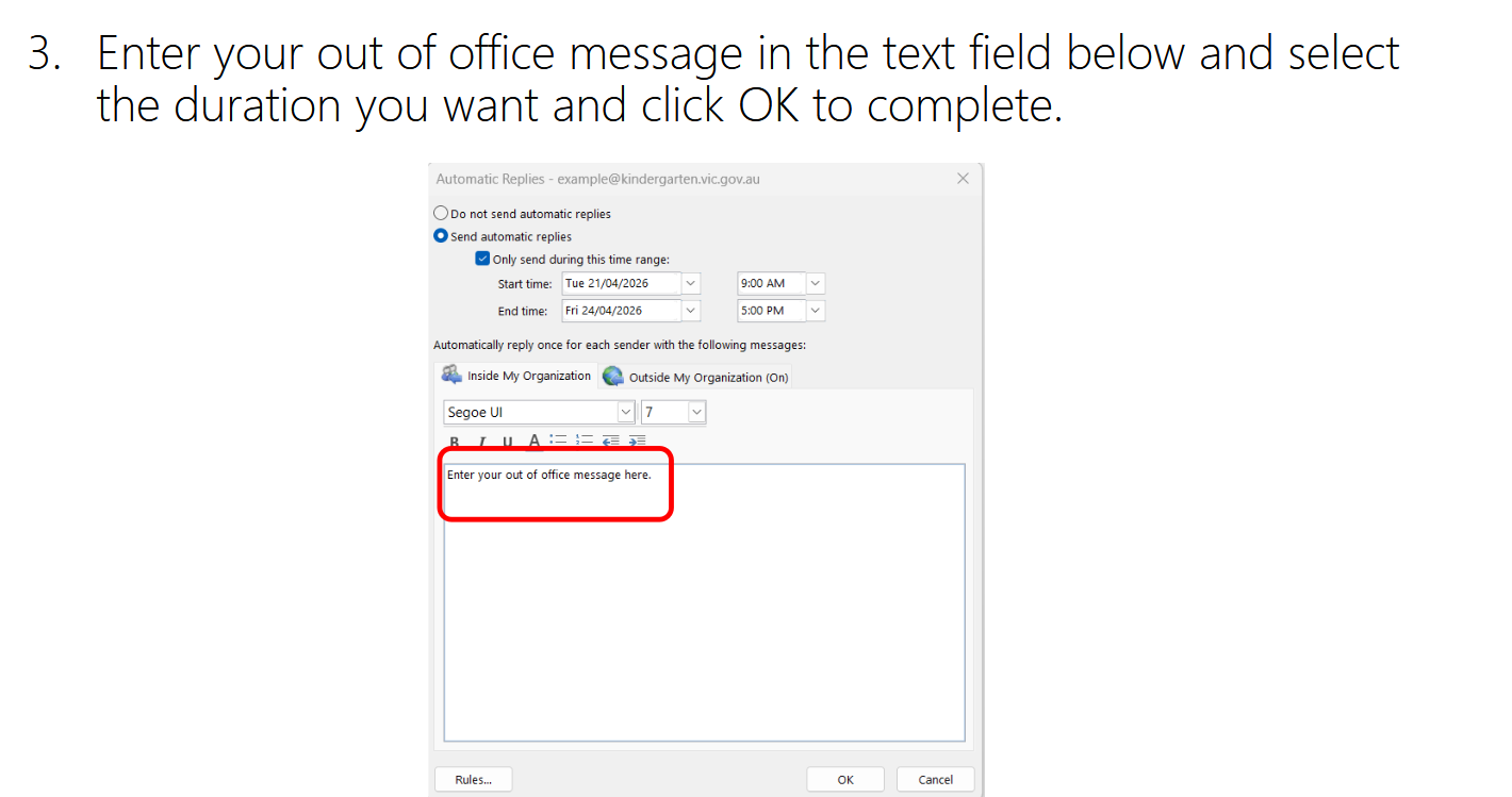 How to create Out Of Office autoreply source image 7