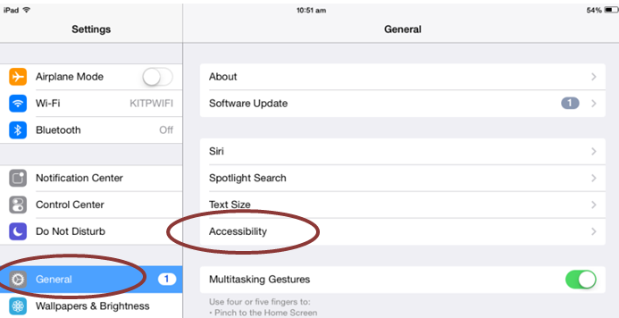 Lock an iPad into one App source image 1