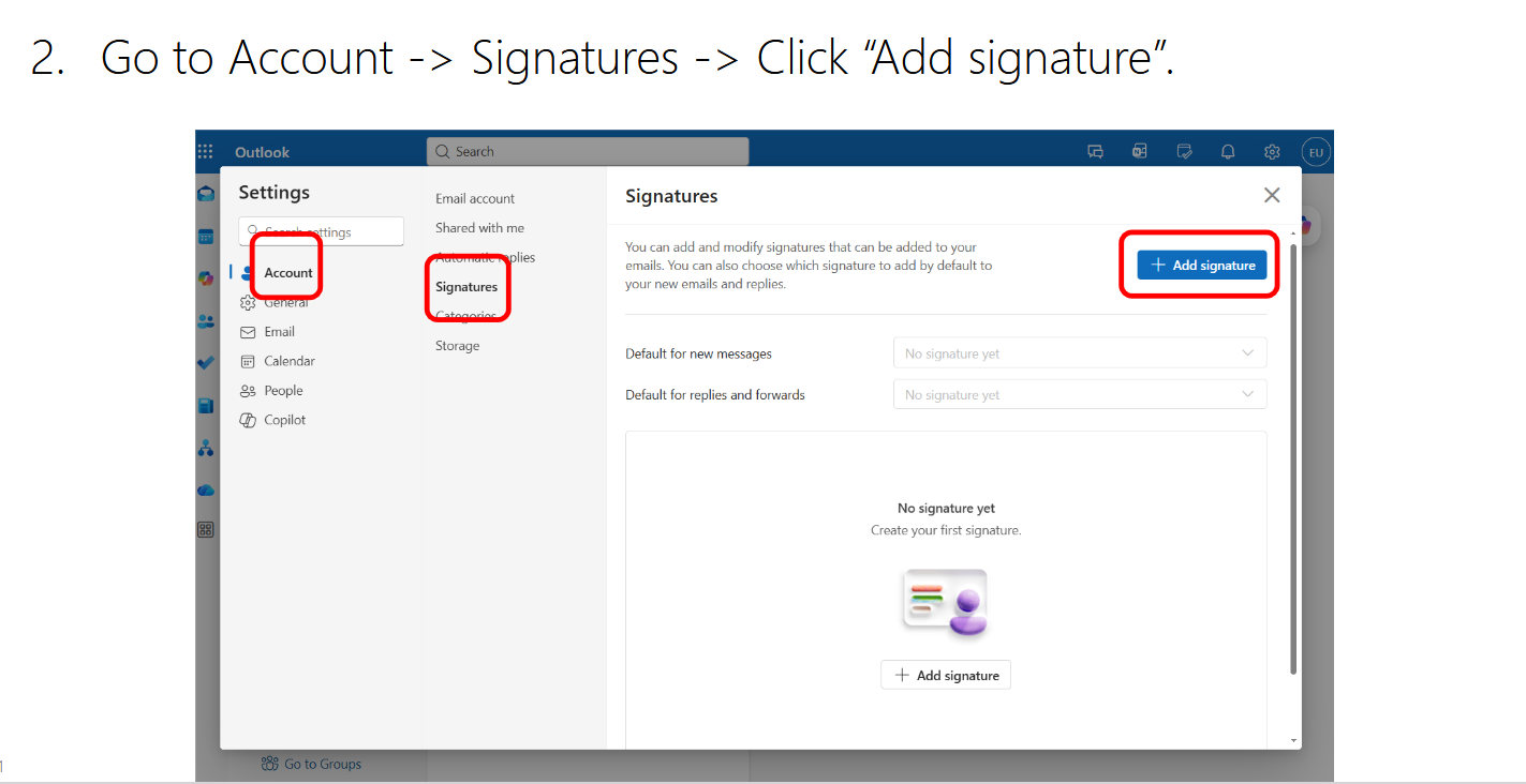 How to Add email signature to Outlook Web & Desktop source image 3