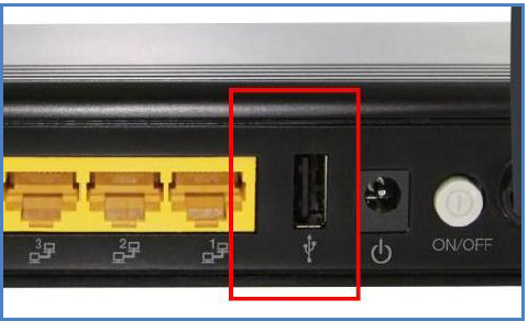 Create a shared network space with an external hard drive and a modem source image 3