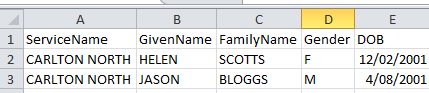 Format the template for multiple enrolments in KIM source image 3