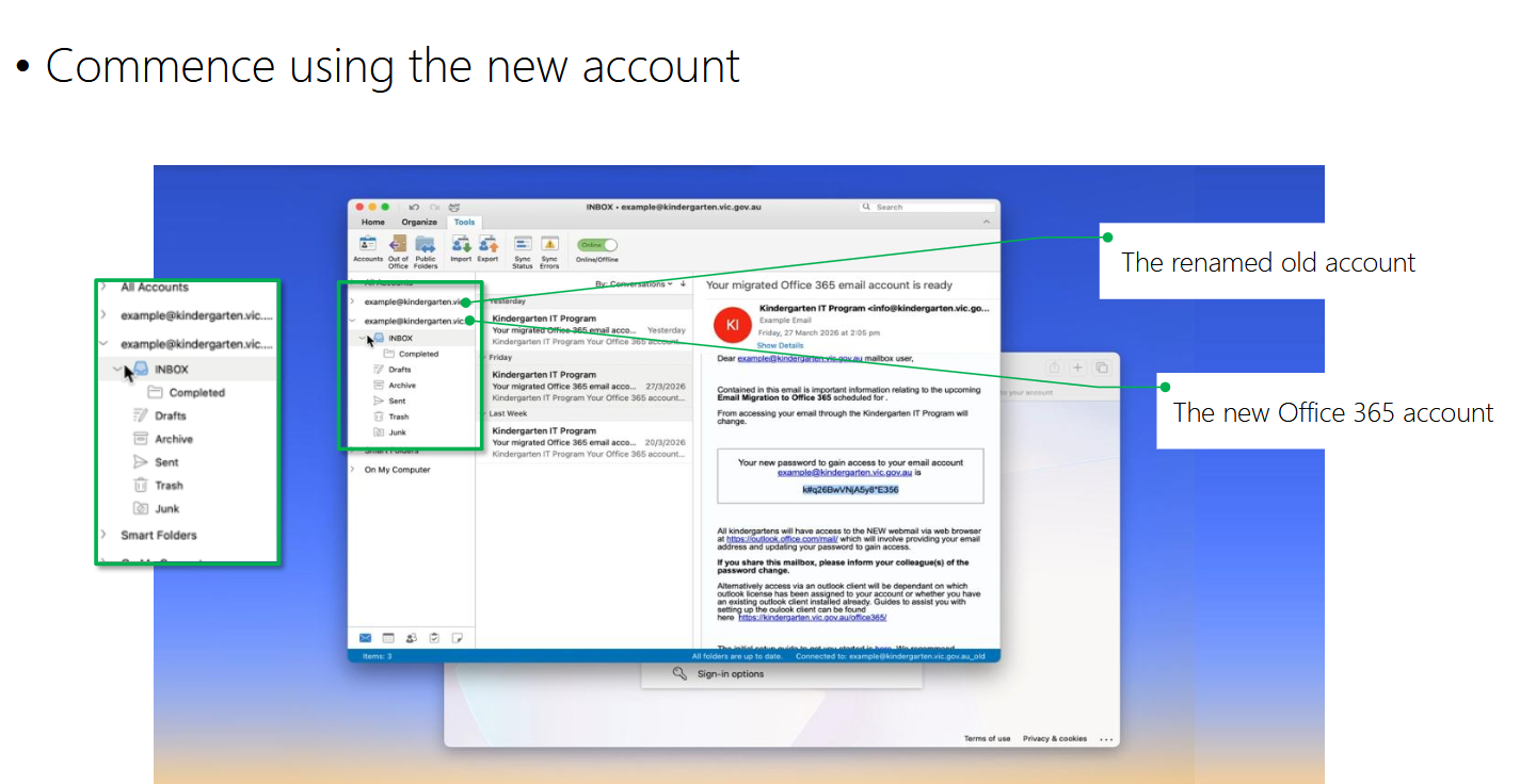 Access 365 email account in Outlook for Mac source image 10