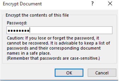 Password protecting electronic documents source image 3