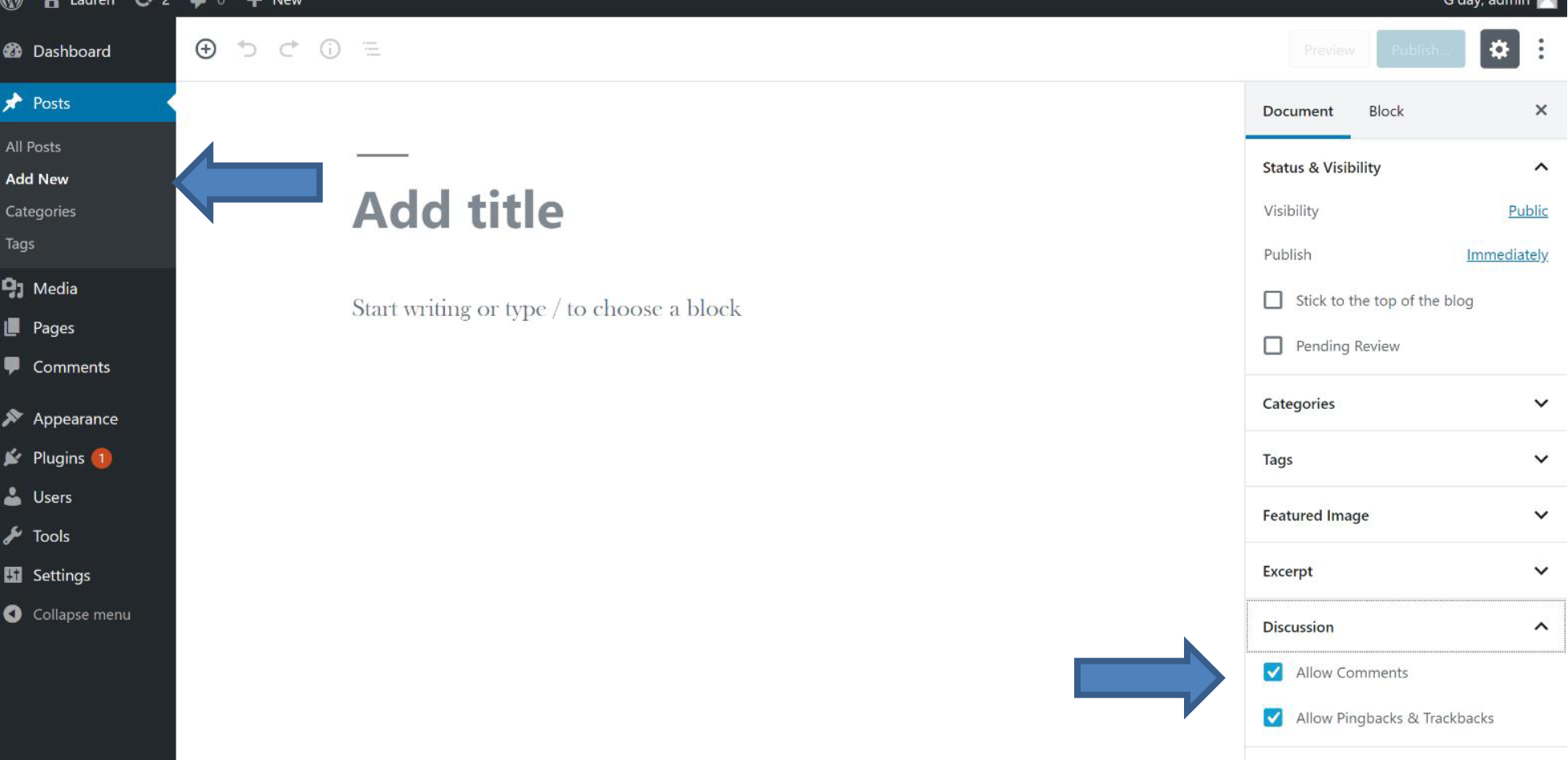How to disable comments in WordPress source image 1