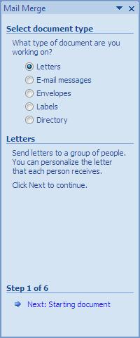 Create Letters or Labels using Mail Merge Wizard source image 1