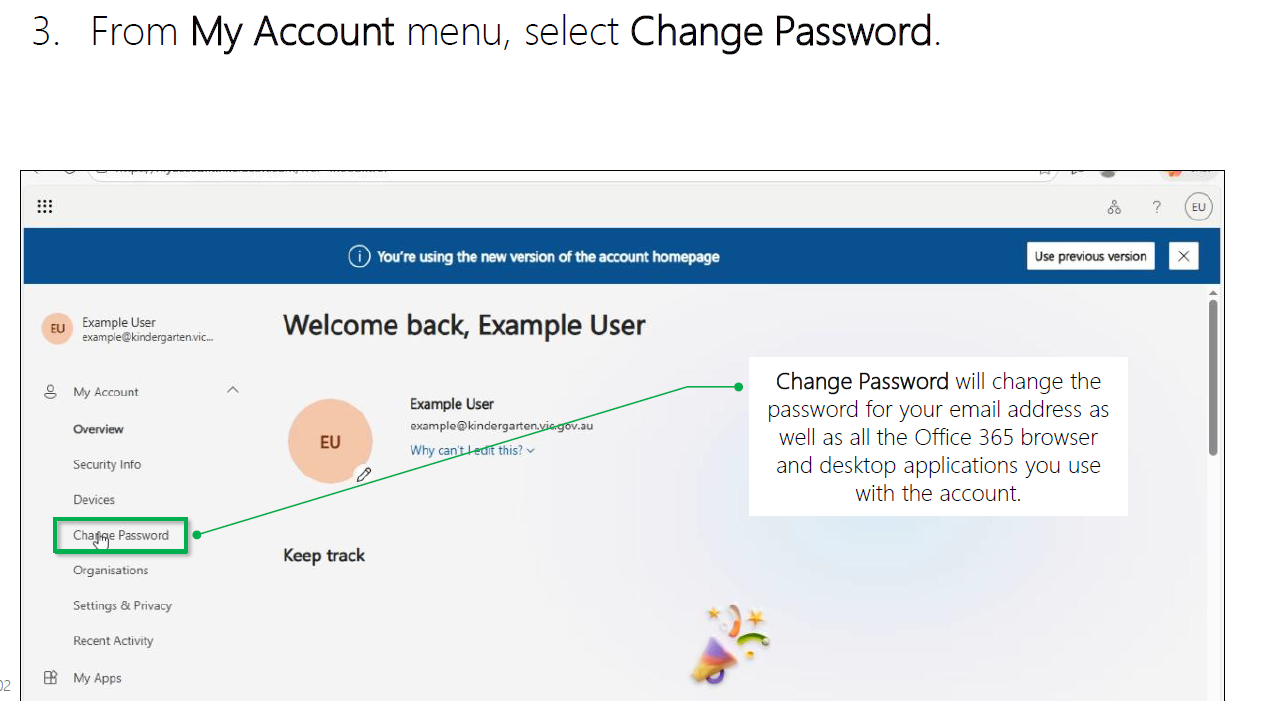 How to update your password source image 4