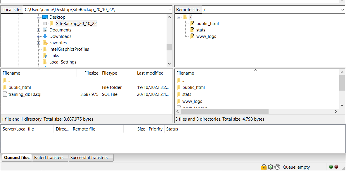 Tip – Restoring from a WordPress file & database backup source image 8