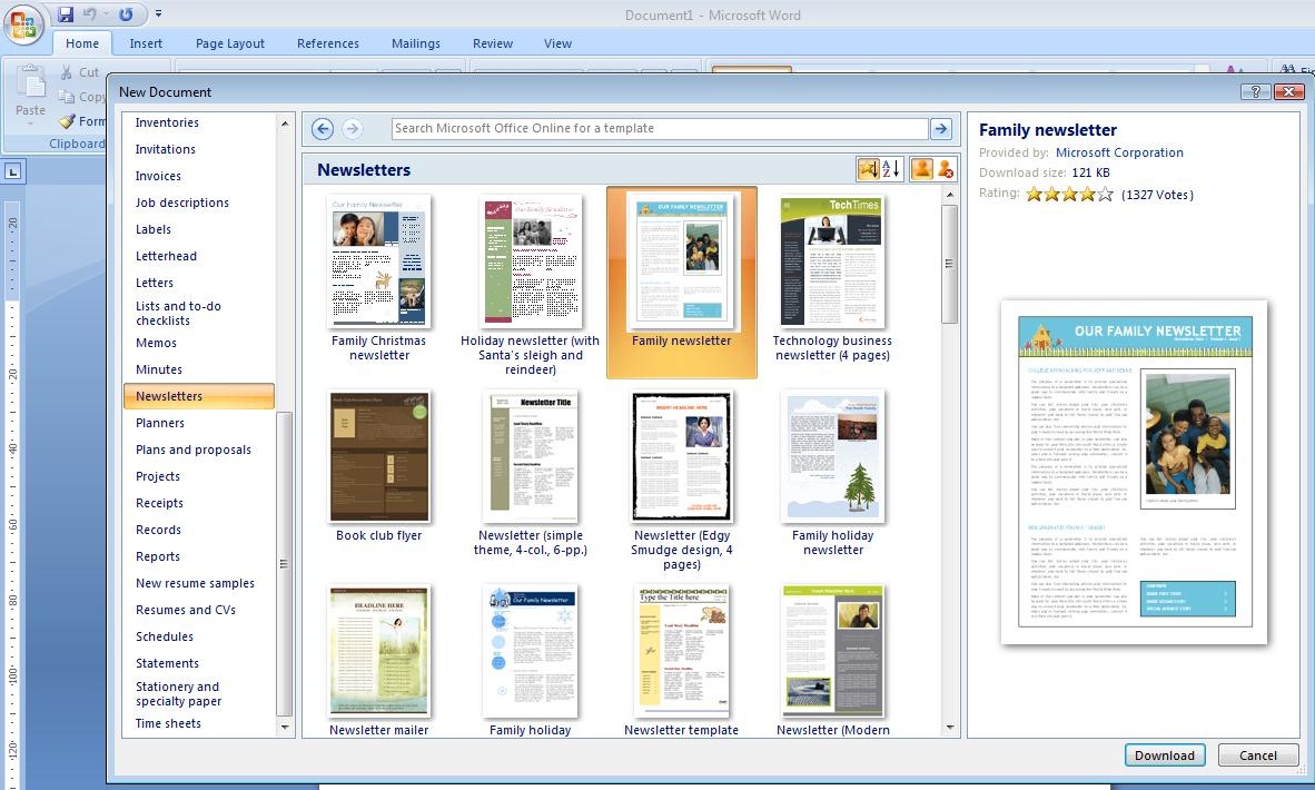Create a Newsletter in Word 2007 source image 1