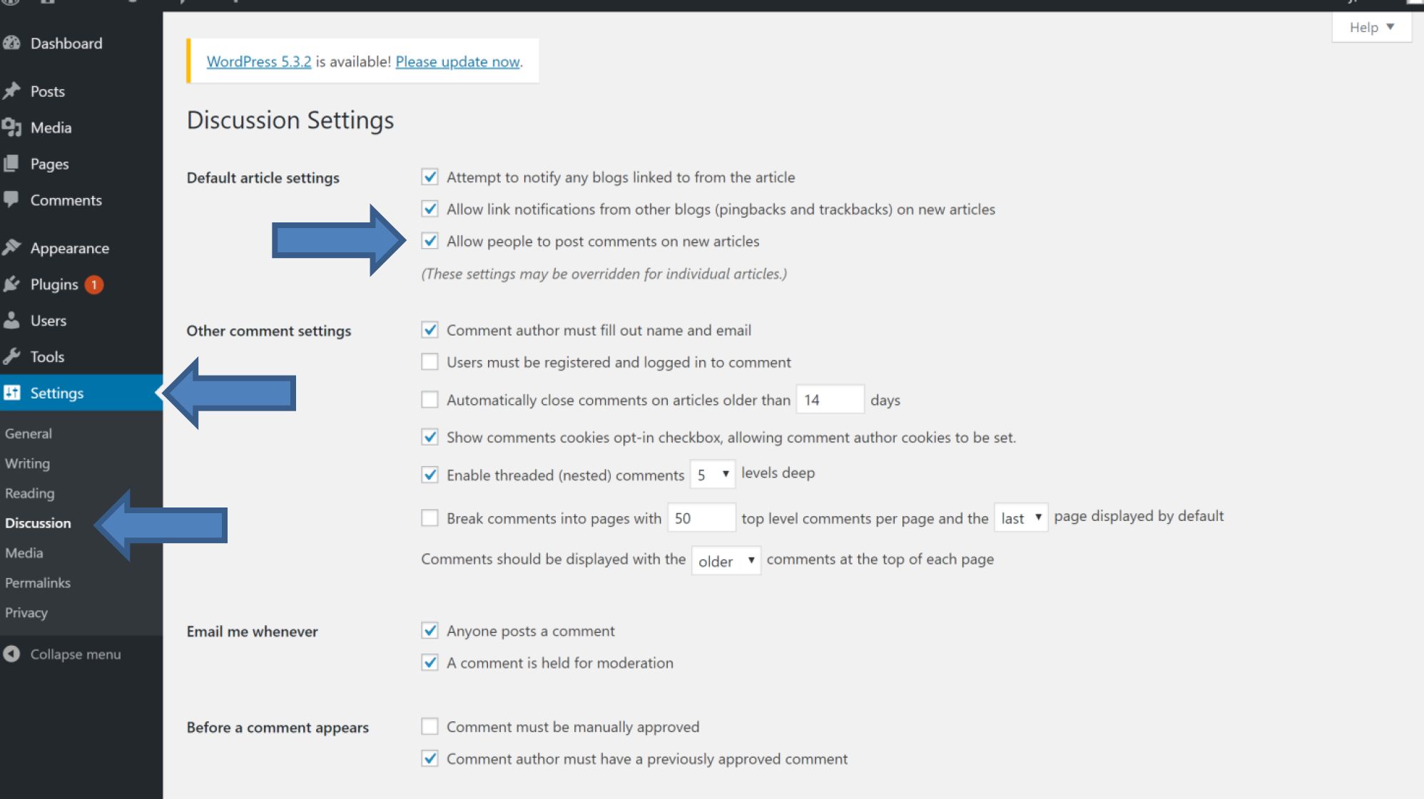 How to disable comments in WordPress source image 3